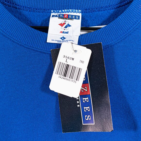 Jerzees Blank Tonal Sweatshirt Large VTG 90s NWT Retro Sportswear Classic - Picture 4 of 4